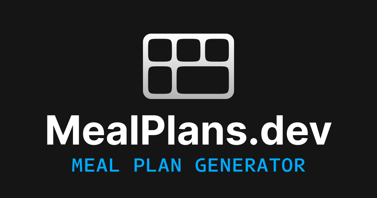 MealPlans.dev screenshot